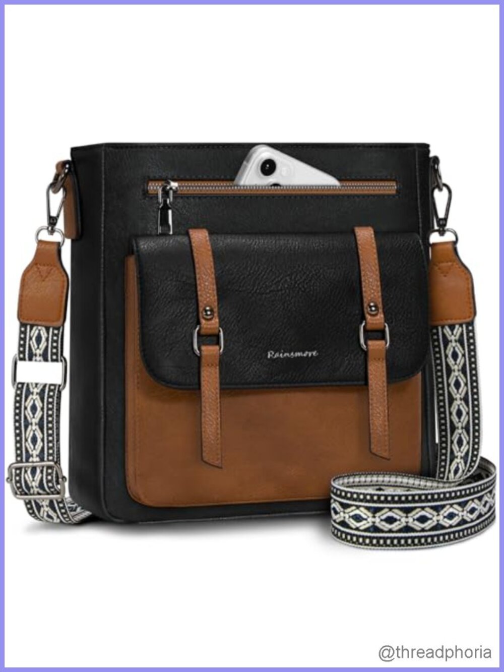 Waterproof PU Leather Crossbody Bag Women Hobo Purse Large Capacity